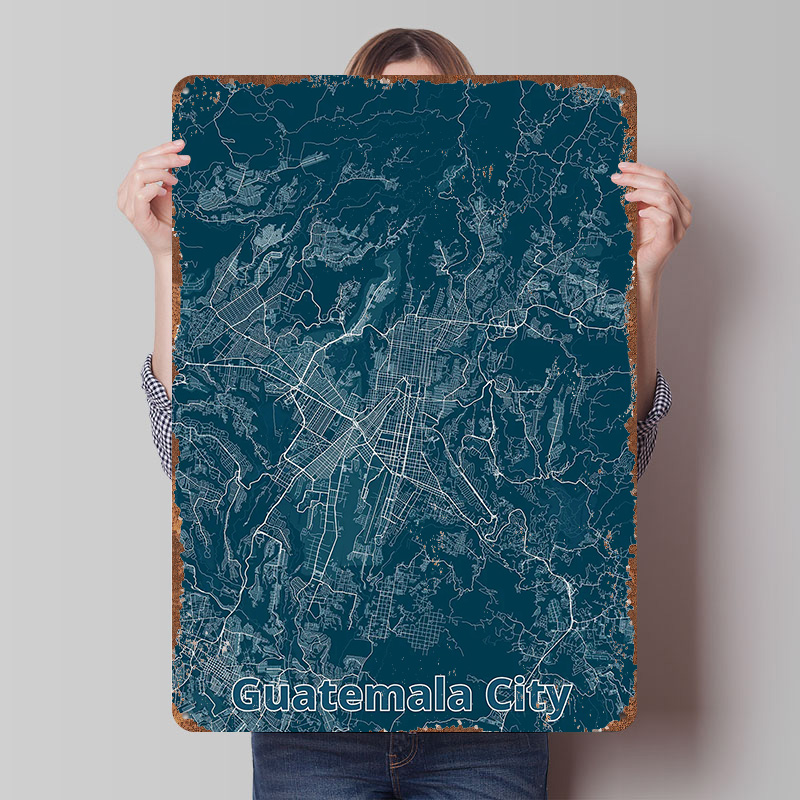 Custom Map Poster - Mapa de la Ciudad de Guatemala
