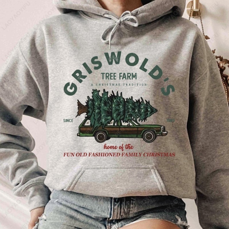 Family Tree Print - Griswold's Tree Farm Sudadera con capucha