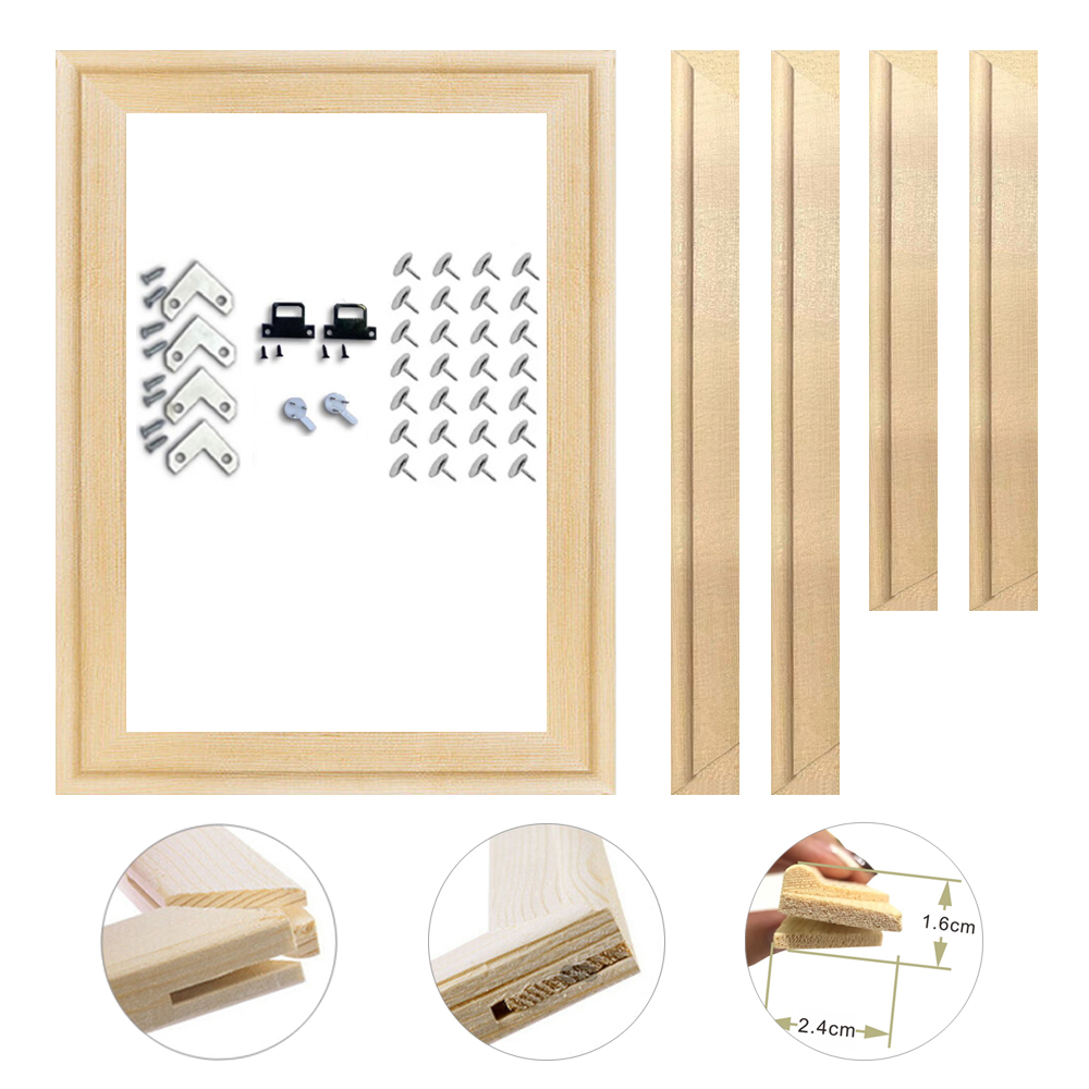 Engraved Wood Frame - 30x40 50x70 70x100cm marco de lienzo