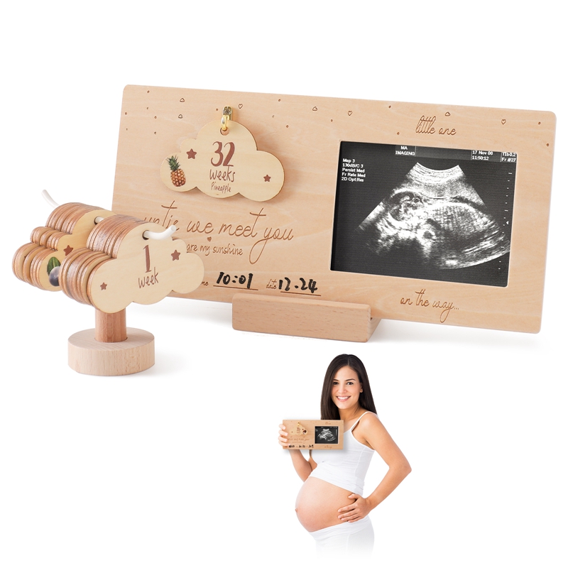 Sonogram-marco de fotos de ult - Engraved Wood Frame reseña y precio