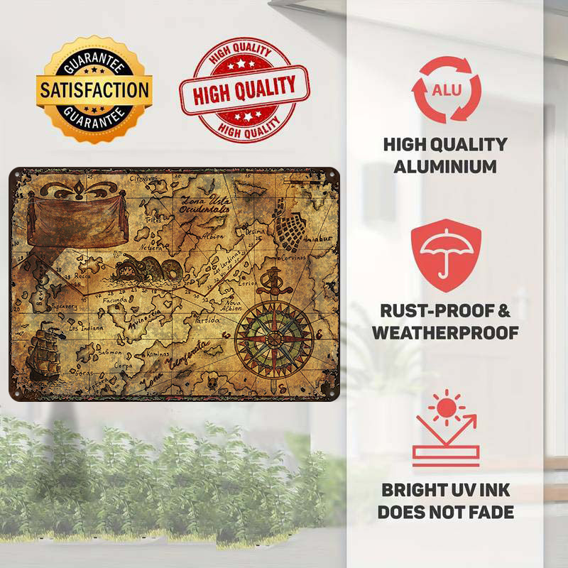 Mapa del Mundo Vintage, Póster - Custom Map Poster reseña y precio