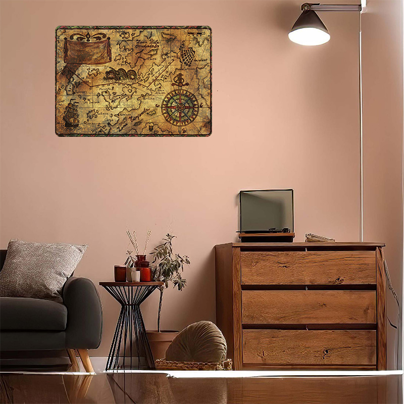 Mapa del Mundo Vintage, Póster - Custom Map Poster reseña y precio